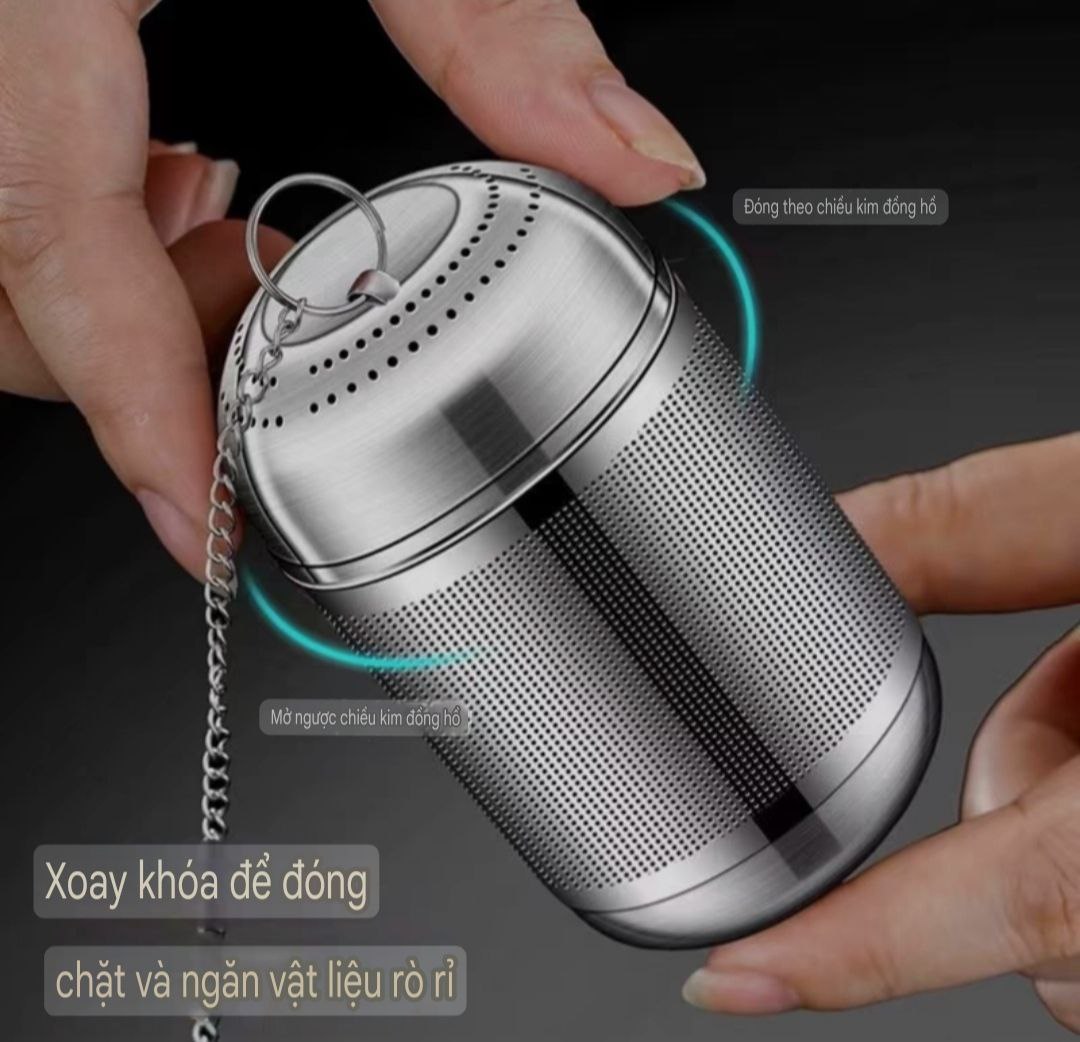 ( MẪU MỚI ) Quả Lọc Trà Inox SUS 316L Quả Lọc Trà Gia Vị Thảo Quả Lỗ Lọc Siêu Mịn Kháng Khuẩn Công Nghệ CNC Cao Cấp