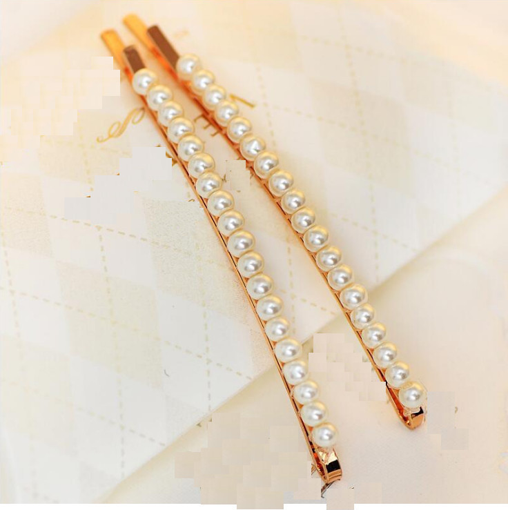 Set 2 kẹp xước đính ngọc trai