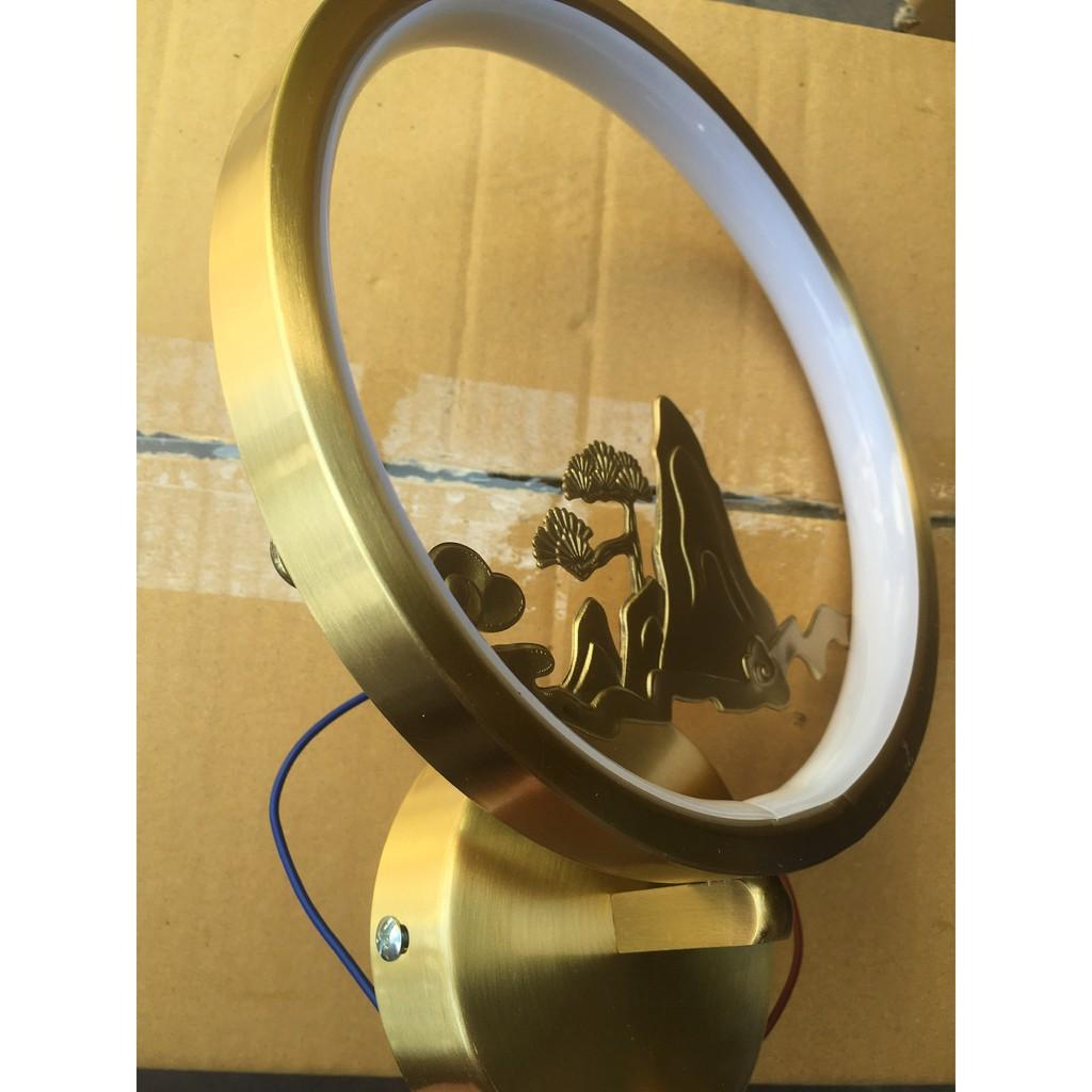 Đèn tường đồng, Mặt tròn, Mắt Việt, MV-W8709, phòng khách, phòng ngủ, phòng trà, Led 20w, Đèn tường cao cấp