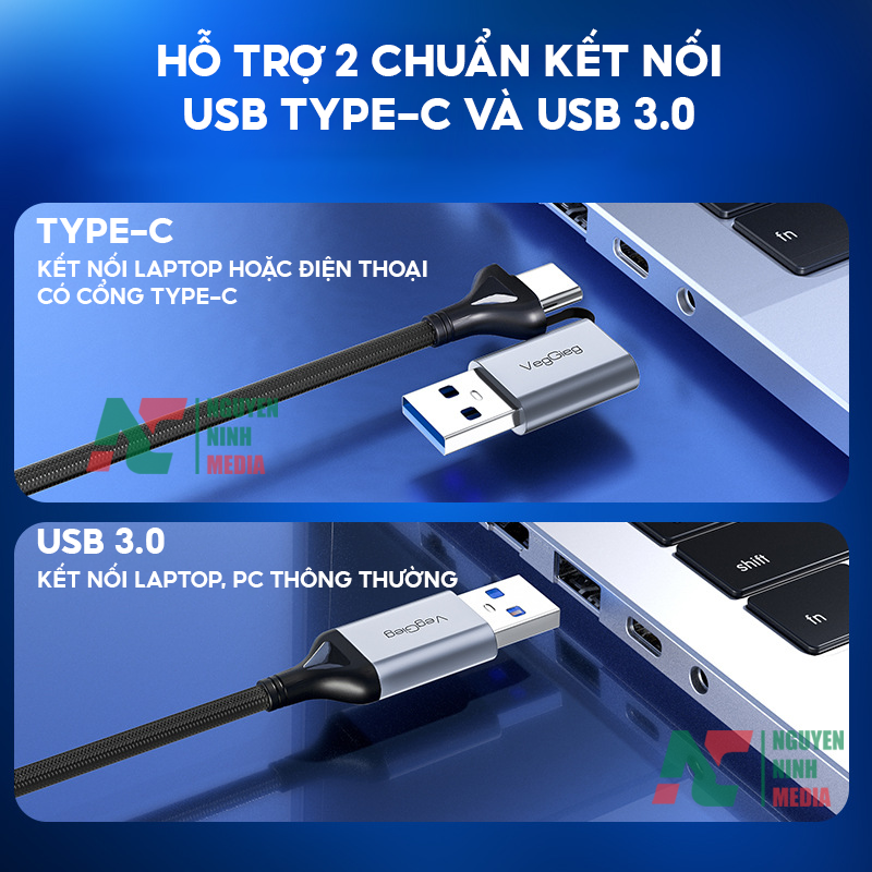 Bộ Cáp Live Stream, Ghi Hình HDMI to USB 3.0 Video Capture Card VEGGIEG VZ632 (VZ624) 1080P 60FPS - Hỗ Trợ Live Stream, Ghi Hình Từ Điện Thoại, Camera, PS5, XBOX 1080P 60FPS - Hàng Chính Hãng