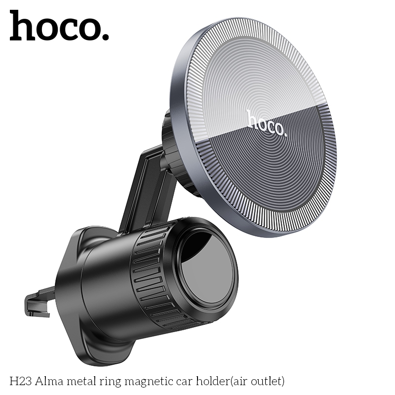 Giá đỡ điện thoại ô tô hít nam châm dùng cho iP 12/ 13/ 14/ 15 series hoco H23 _ hàng chính hãng