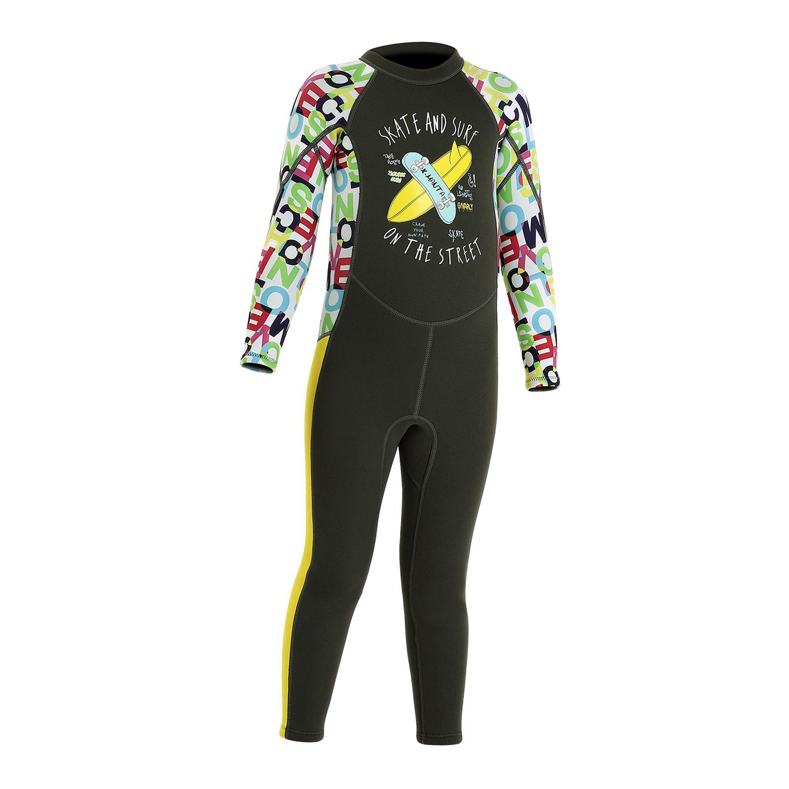 Kids Wetsuit girls and boys Neoprene Swimsuit, Children 2.5mm Thermal  Warm  Sun  Diving Snorkelling Suit