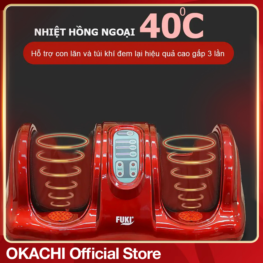 Máy massage chân hồng ngoại Fuki FK-6811 (màu đỏ)