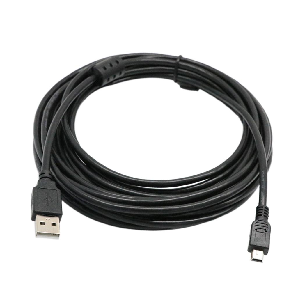 5m/16FT 2.0 USB Cable Type A to Mini B Male to Male 5 PIN Black