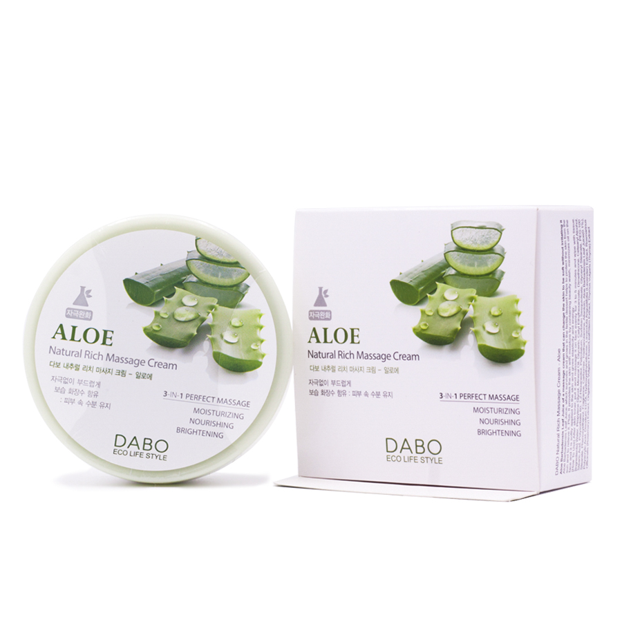 Kem Massage Nha Đam Hàn Quốc cao cấp Dabo Aloe (200ml) – Hàng Chính Hãng