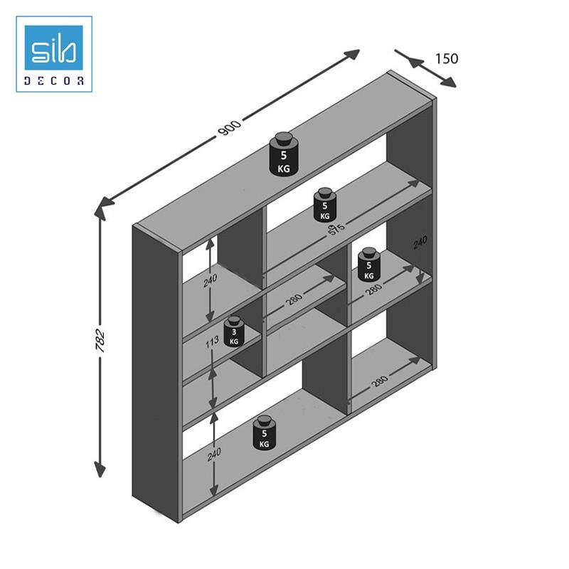 Kệ Gỗ Treo Tường Đơn Giản Chữ Nhật SIB DECOR