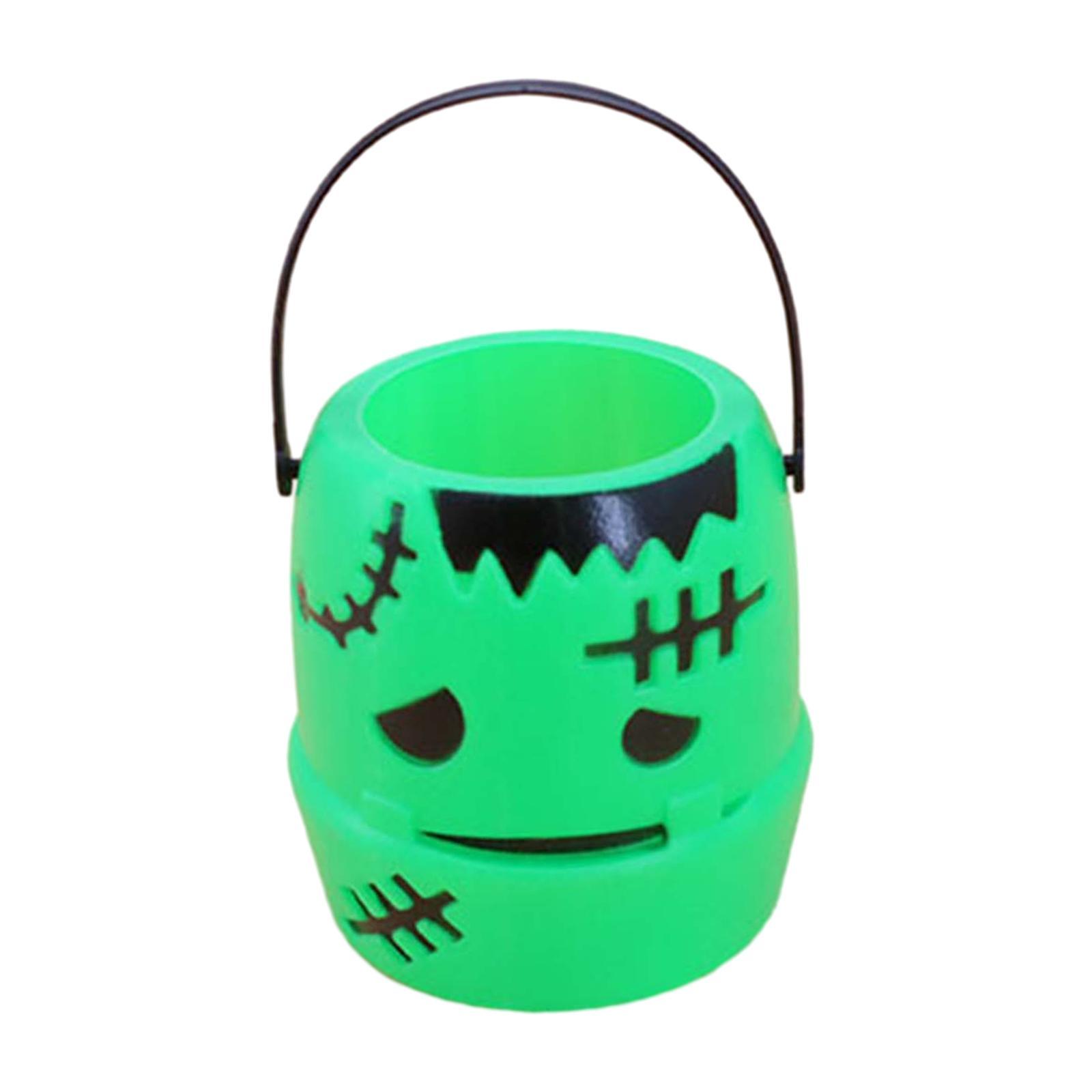 Pumpkin Bucket Trick or Treat Bucket for Props Table Decoration Holiday Gift