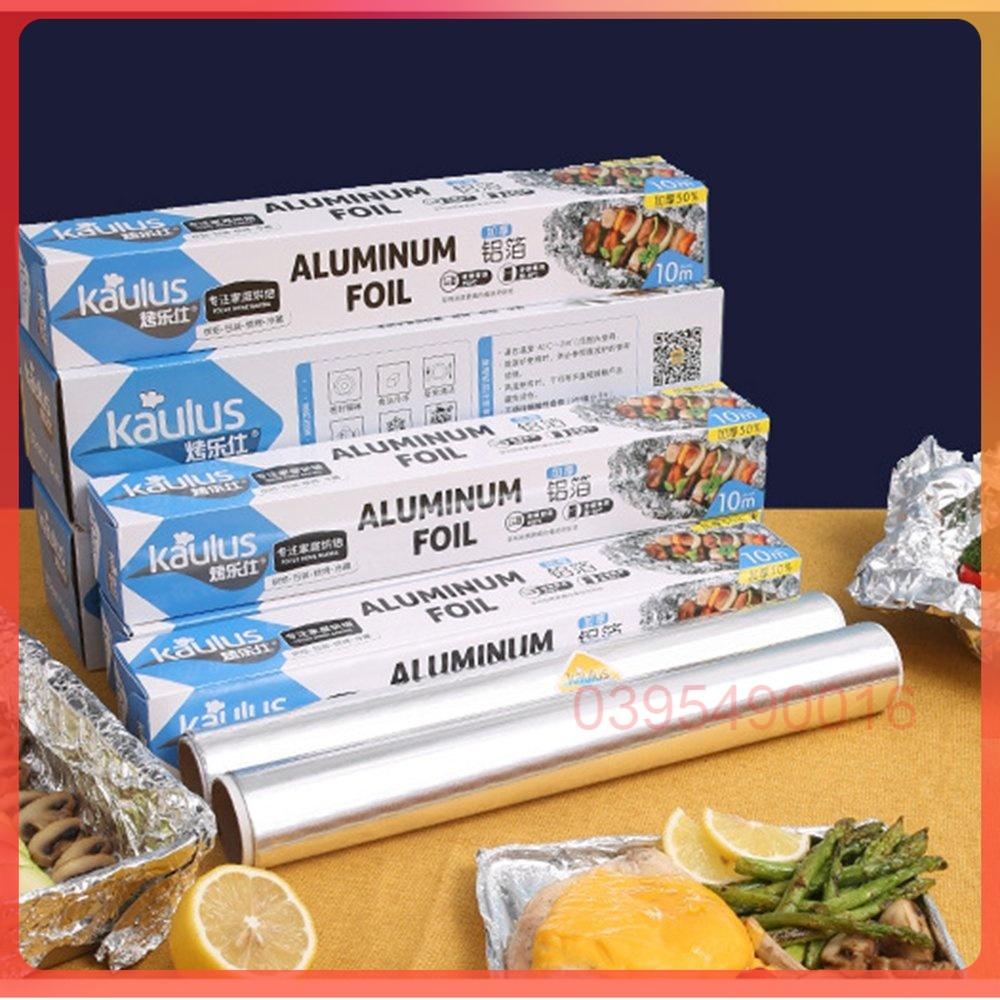 Cuộn Giấy Bạc Nướng Thực Phẩm ALUMINUM FOIL 30cmx10m dùng cho nồi chiên không dầu nướng thịt, cách nhiệt bọc thức ăn