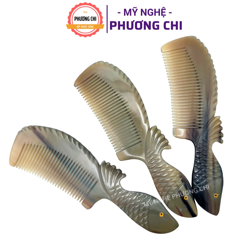 Lược Sừng Chuôi Cá Cao Cấp Làm Quà Tặng Đầy Ý Nghĩa | Mỹ Nghệ Phương Chi