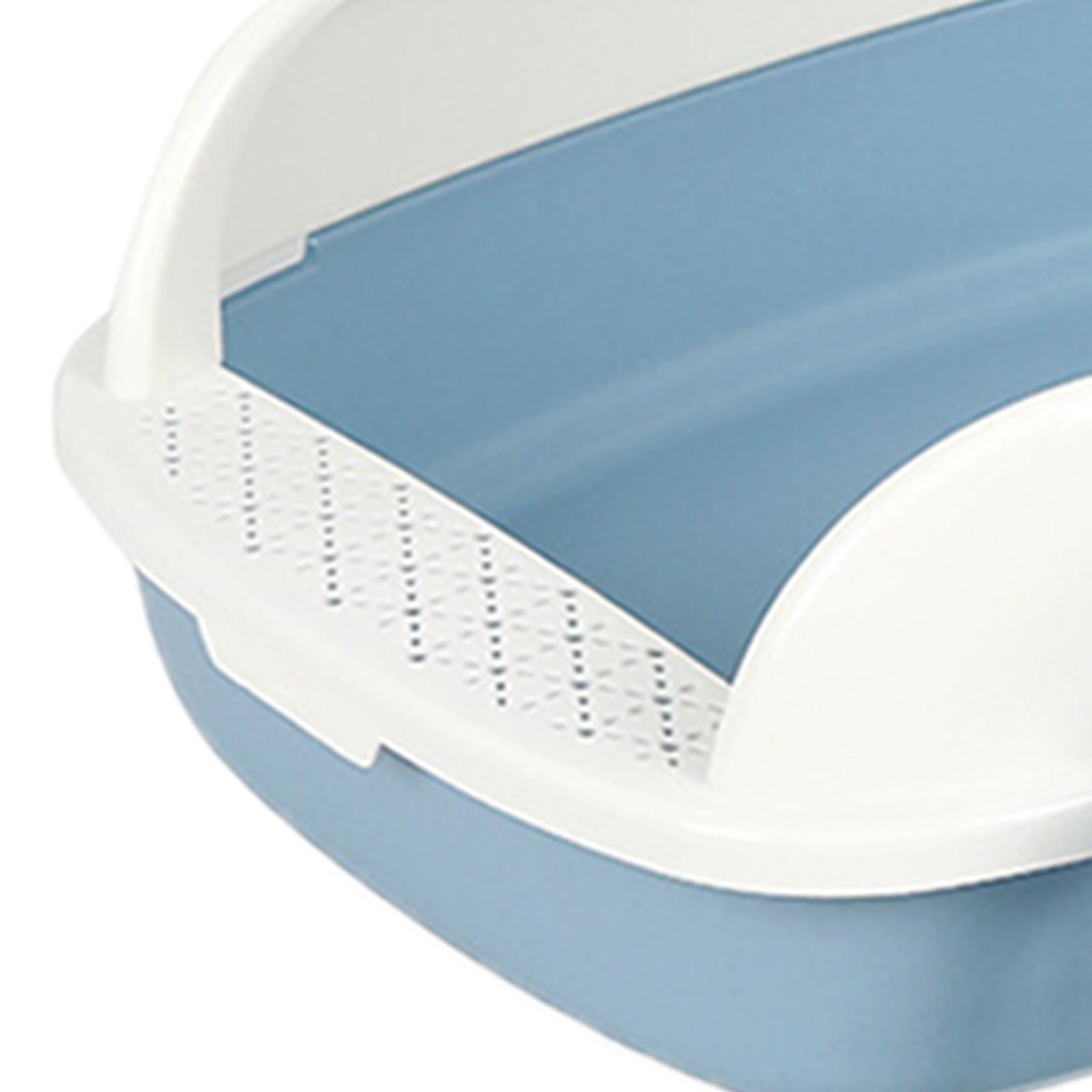 Cat Litter Box Kitten Litter Pan Toilet Detachable Rim Bedpan
