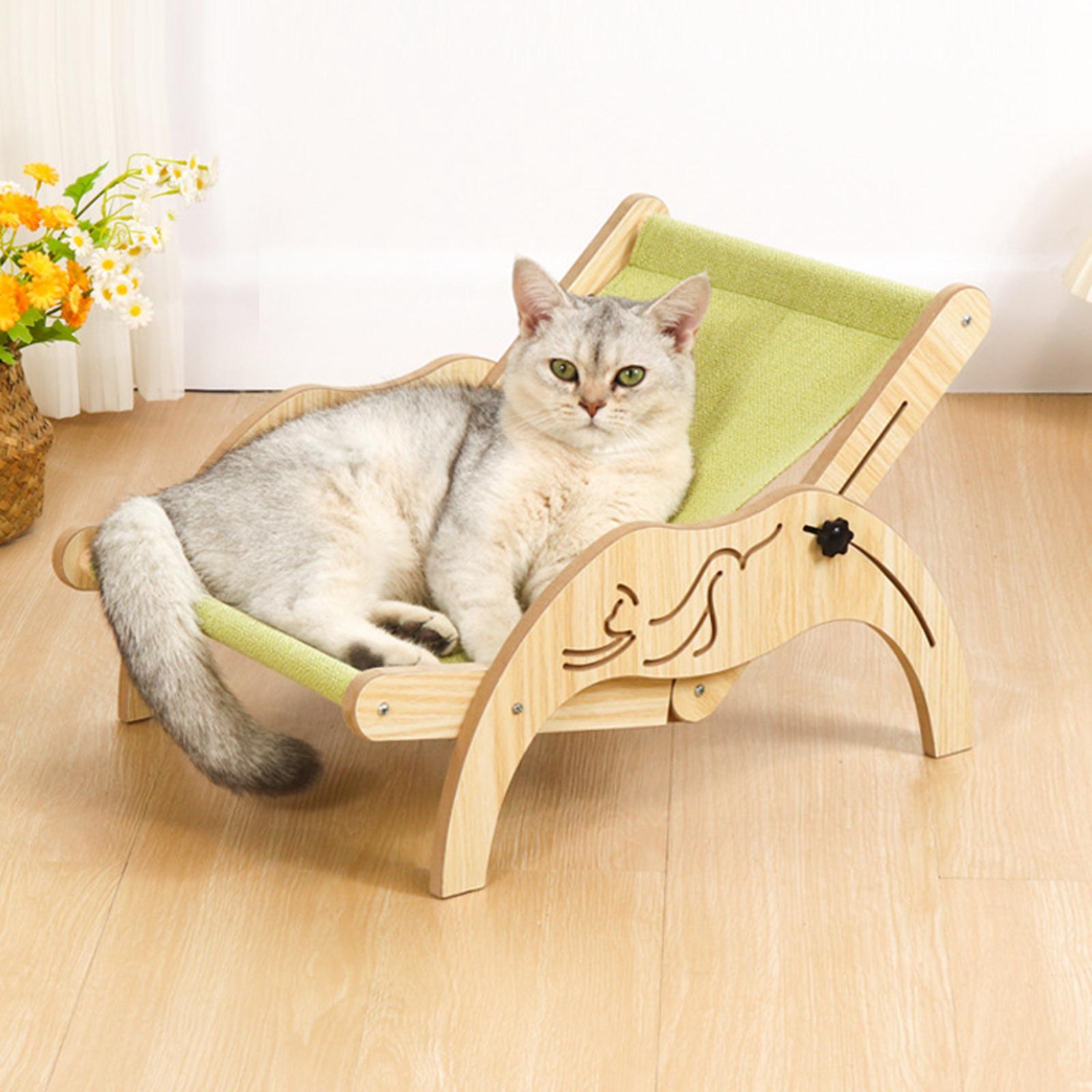Cat Lounge Chair Cat Hammock Bed Portable Floor Standing Cats Raised Bed Cat Nest Pet Bed for Small Dogs Small Animal Puppy Indoor Cats