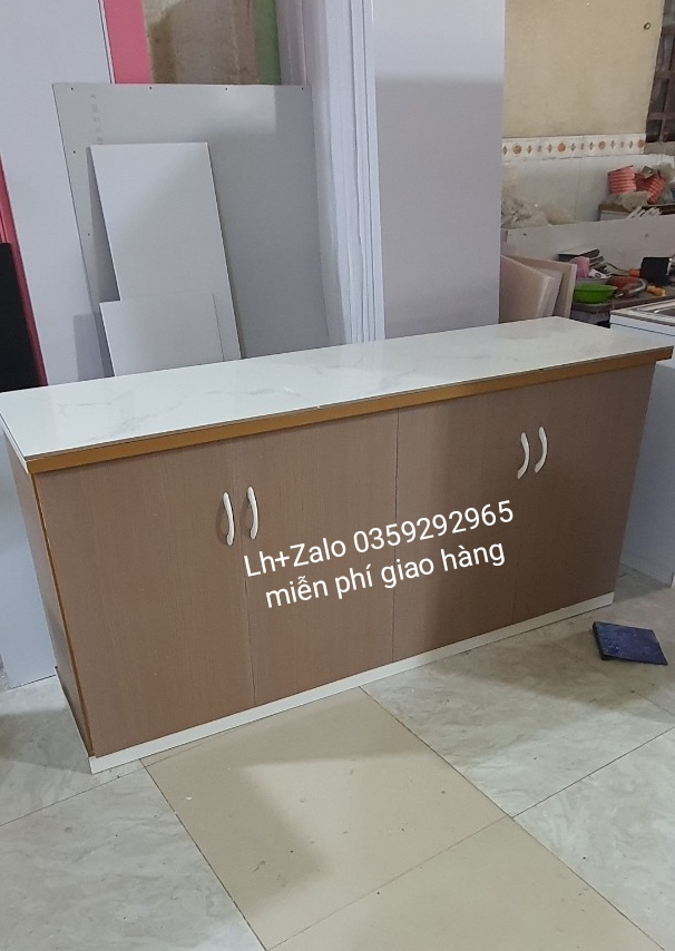 Tủ bếp mini nhựa đài Loan mặt gạch