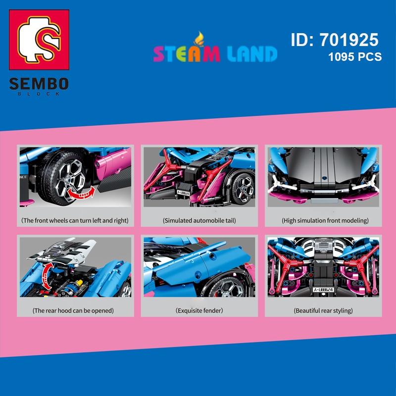 Đồ Chơi Lắp Ráp Siêu Xe Đua Sắc Màu - SEMBO 701925
