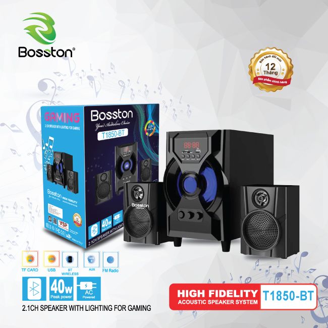 Loa vi tính Bosston bluetooth 2.1 T1850-BT - JL - HÀNG CHÍNH HÃNG