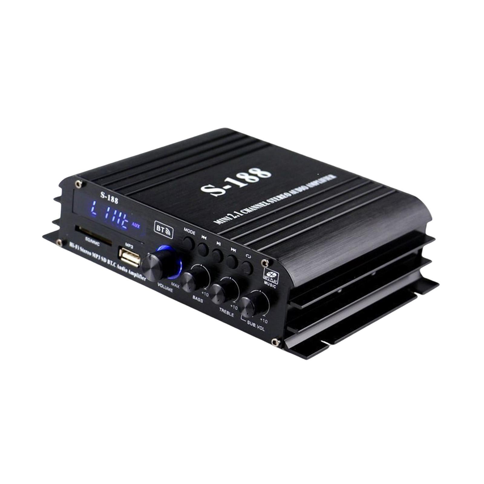 Car Vehicle  Amplifier US Adapter Sturdy Audio Component Amplifier