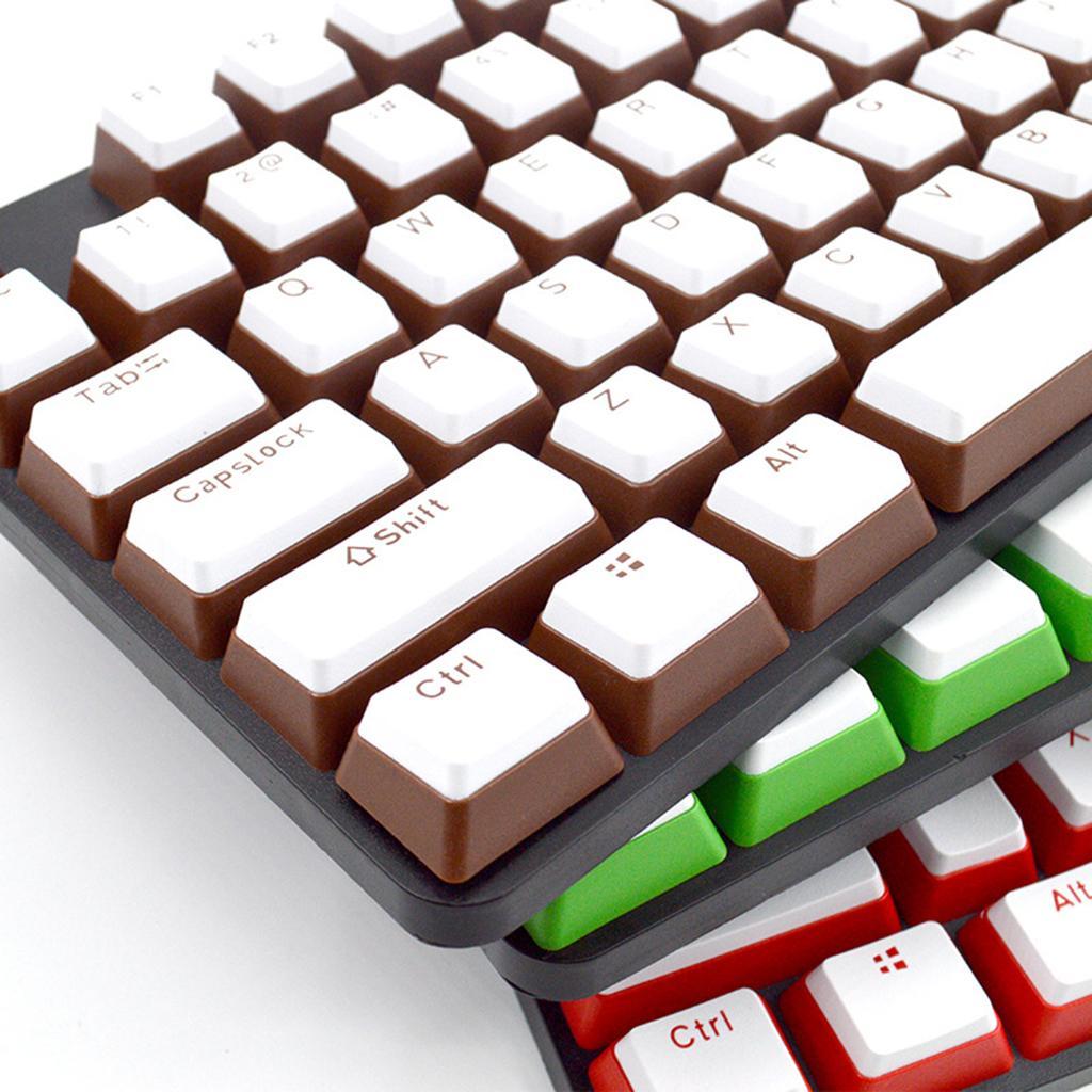 Pudding Keycaps Set 104Keys Doubleshot for Office Home Gaming Typing