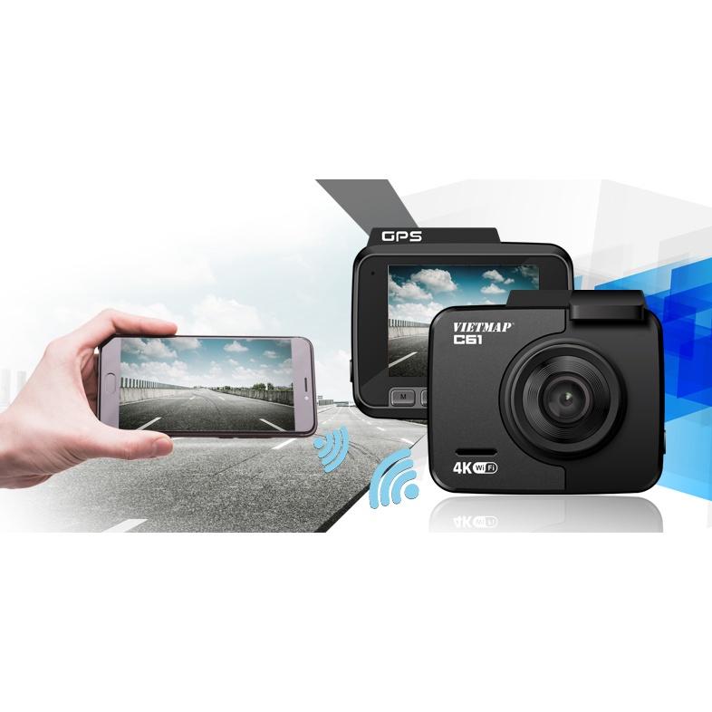 Camera Hành Trình Ô Tô Xe Hơi VIETMAP C61 - Màn Hình Full HD 4K, Cảnh Báo Giao Thông
