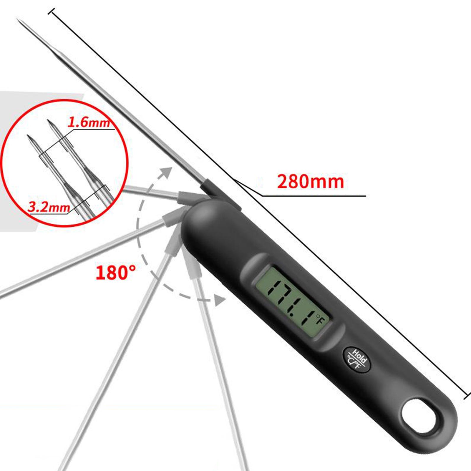 2x Digital Meat Thermometer Ultra Fast Read Thermometer W/Backlight for Kitchen
