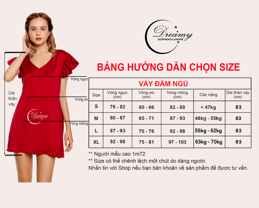 Dreamy- VS23 Váy ngủ lụa cao cấp, váy ngủ nữ tay cánh tiên dáng suông họa tiết trơn trẻ trung