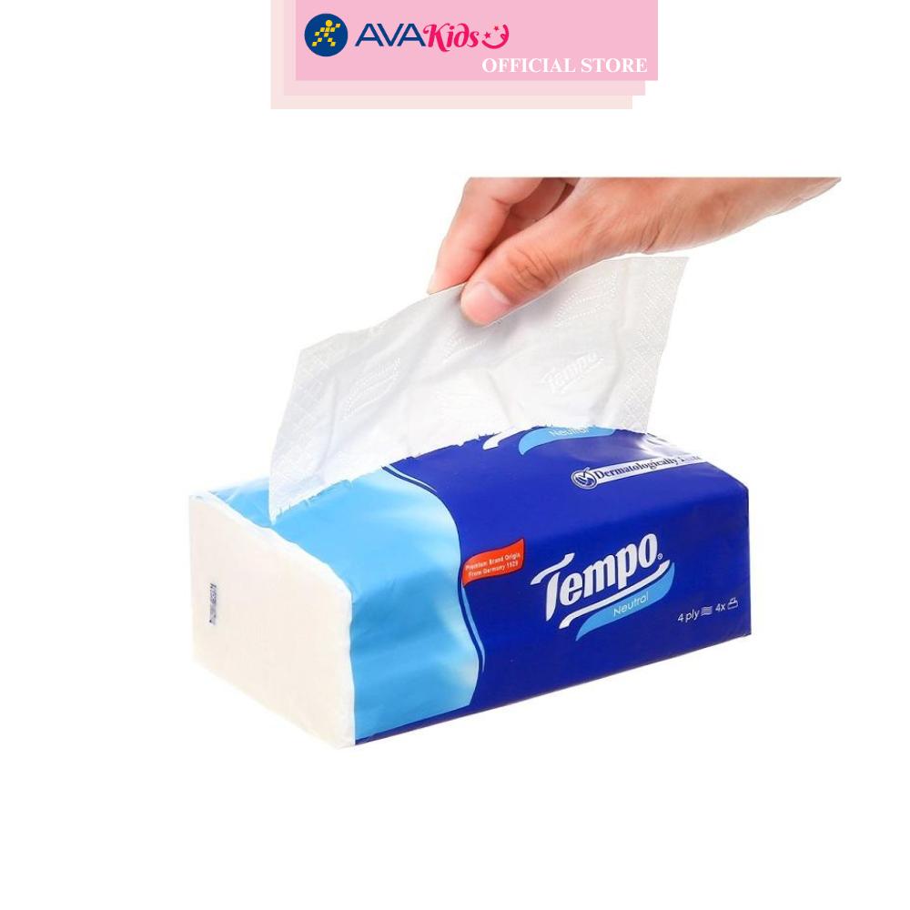 Gói 90 tờ khăn giấy rút Tempo không mùi 4 lớp