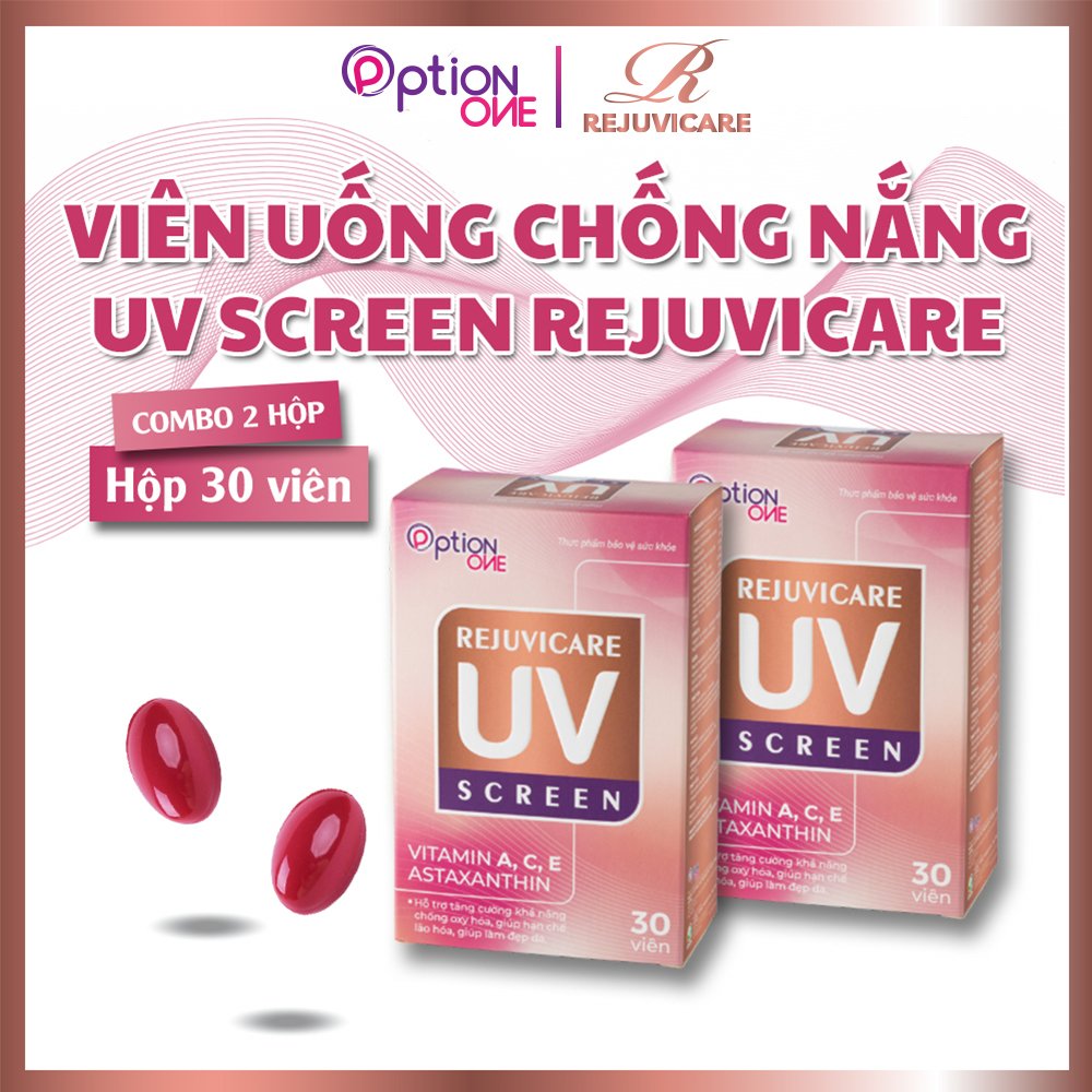 [COMBO 2 HỘP] Viên uống chống nắng UV Screen Rejuvicare - 30 viên/ hộp 