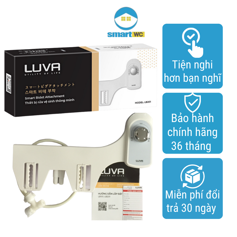 Vòi rửa vệ sinh thông minh Luva Bidet LB 201 - Hàng Chính Hãng