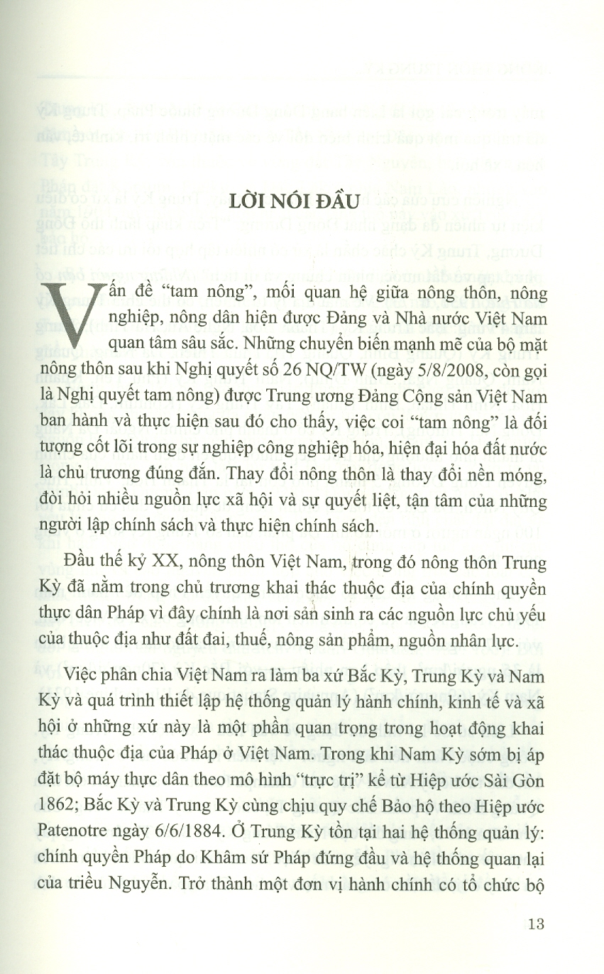 Nông Thôn Trung Kỳ Từ Năm 1858 Đến Năm 1945 (Sách Chuyên Khảo)