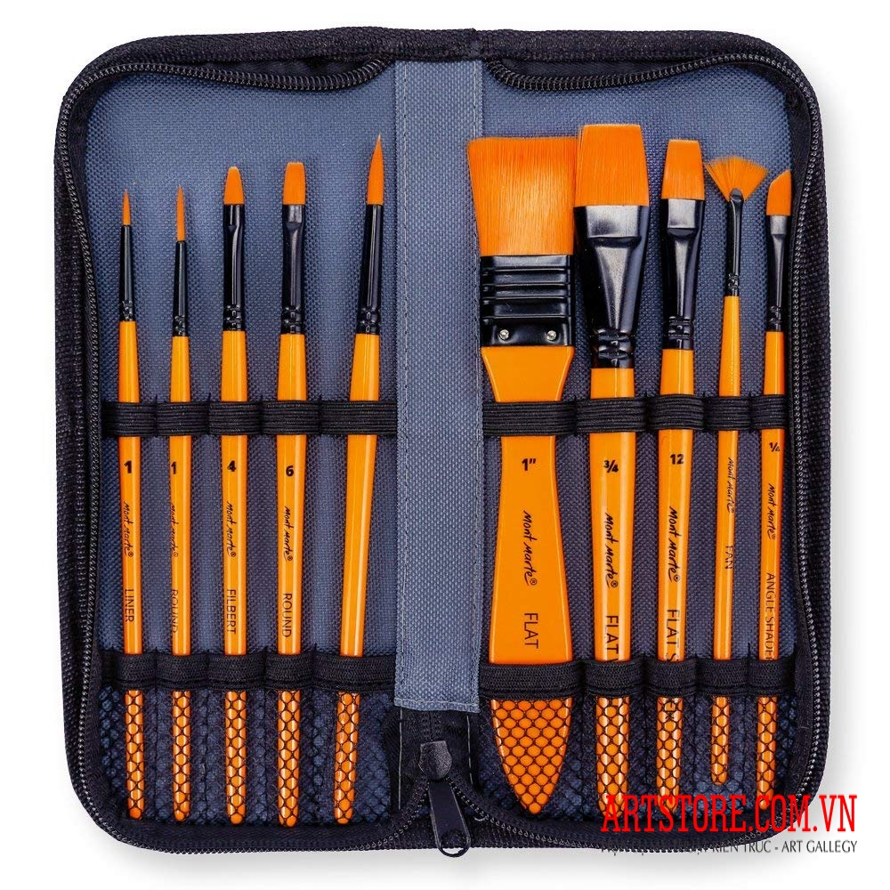 Bộ cọ vẽ Acrylic Mont Marte 11pc