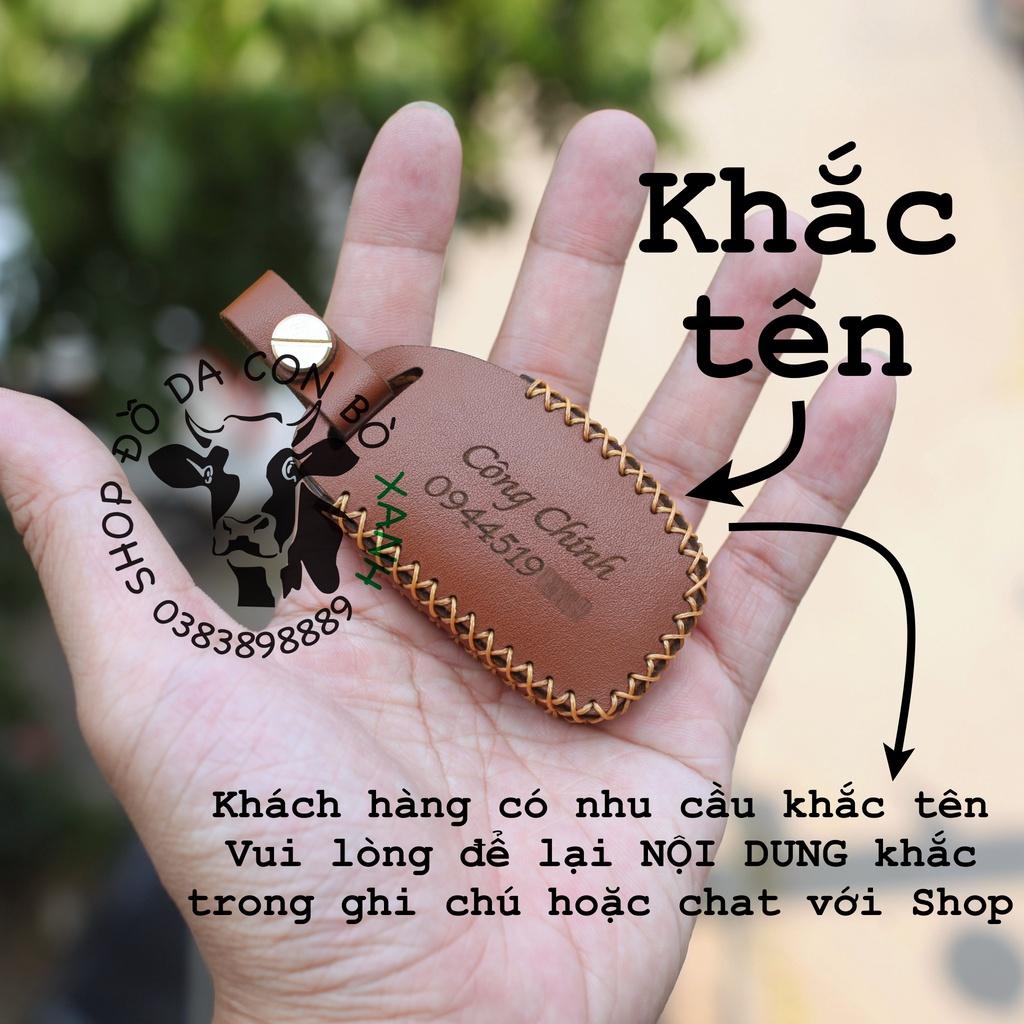 Bao da dành cho chìa khoá Hyundai i10, i20 active, Creta handmade da thật 008