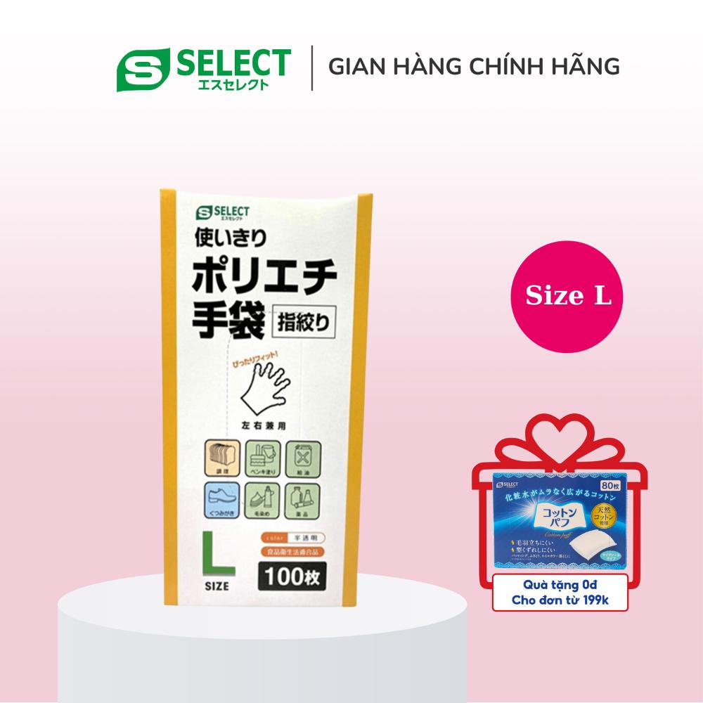 Găng Tay Tự Hủy Sinh Học Polyethylene Dùng Một Lần S Select Nhật Bản Hộp 100 chiếc