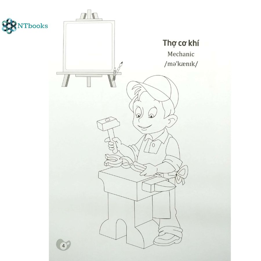 Sách Tô Màu Chúng Mình Tập Làm Họa Sĩ - Nghề Nghiệp