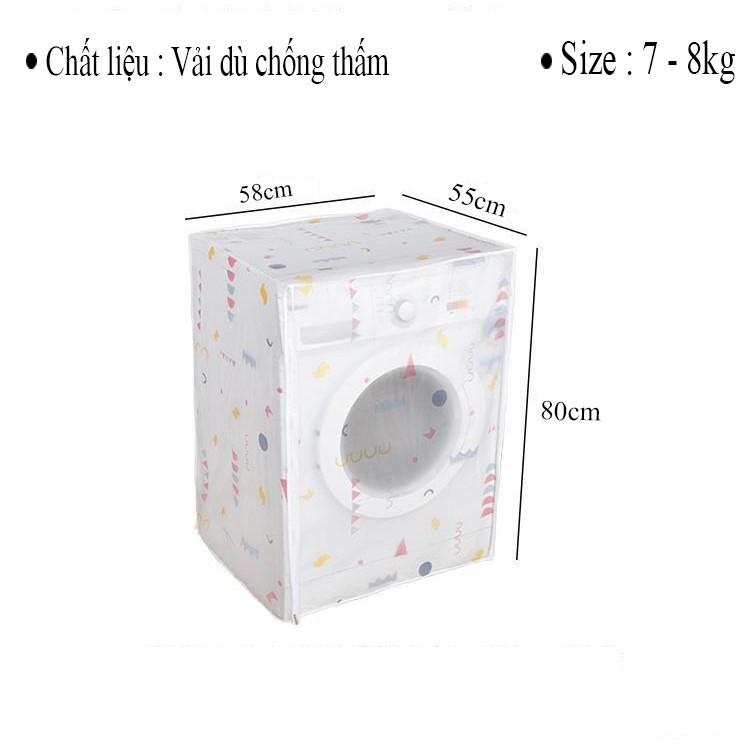 Trợ giá - Áo Trùm Máy Giặt Cửa Ngang Vải Dù Từ 7kg đến 15kg - giao mẫu ngẫu nhiên