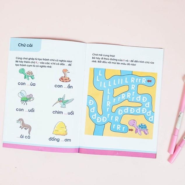 Vở nhận biết và tập viết ABC qua các trò chơi trí tuệ