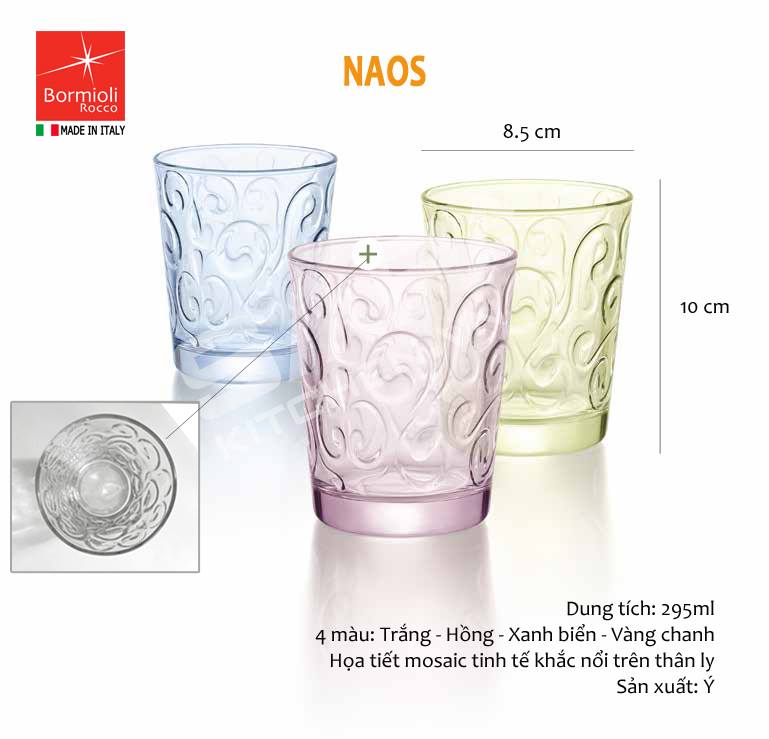 Bộ 6 Ly Thủy Tinh Naos Acqua Bormioli Rocco 530330G13021990
