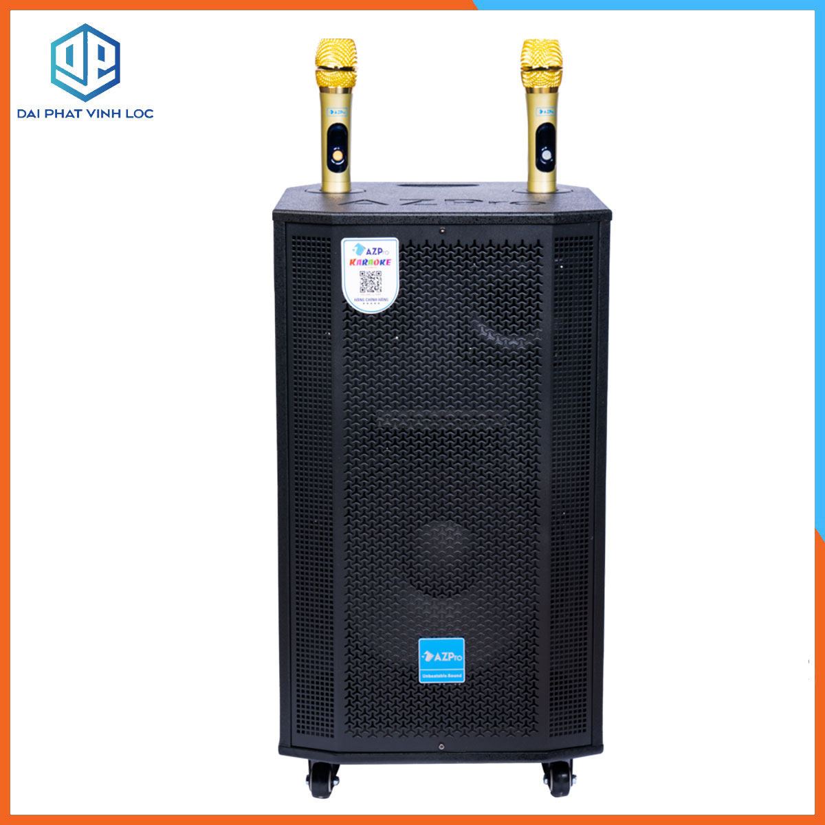 Loa kéo di động AZ-1208A Bas 30 (3 ĐT)/ Loa kéo karaoke công suất đỉnh 900W/ chống hú tốt/Âm thanh chuẩn tặng 2 micro | Loa Kéo Giá Rẻ Hát Karaoke Hay