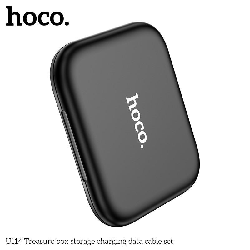 Bộ cáp sạc nhanh đa năng Hoco U114, hộp dây sạc đa năng nhiều cổng cắm, sạc tất cả điện thoại hàng chính hãng Hoco Mall