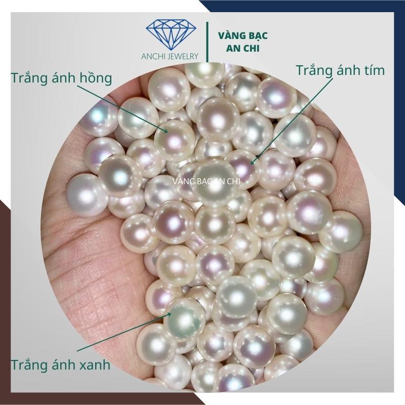 Hạt trai nước ngọt tròn đều, độ bóng 5A làm bông tai / mặt nhẫn / dây chuyền. Anchi jewelry