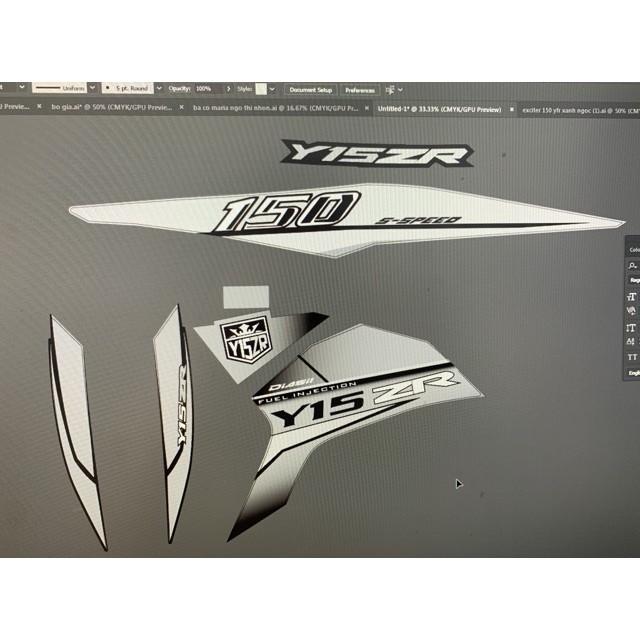 Tem exciter 150 bạc Y15ZR