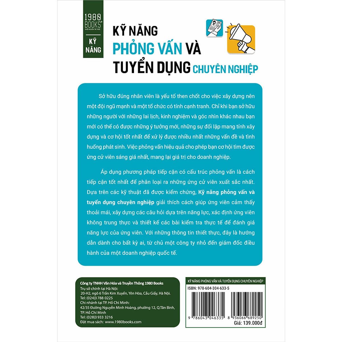 Kỹ Năng Phỏng Vấn Và Tuyển Dụng Chuyên Nghiệp - Bản Quyền