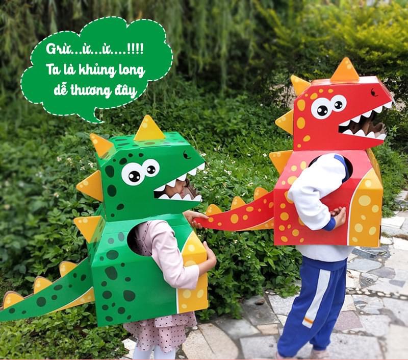 Bộ Mô Hình Hoá Trang Khủng Long, Dino Lân, Hổ, Cá Mập Cho Bé - Mô Hình Hoá Trang Khủng Long, Mô Hình Khủng Long Loại 1