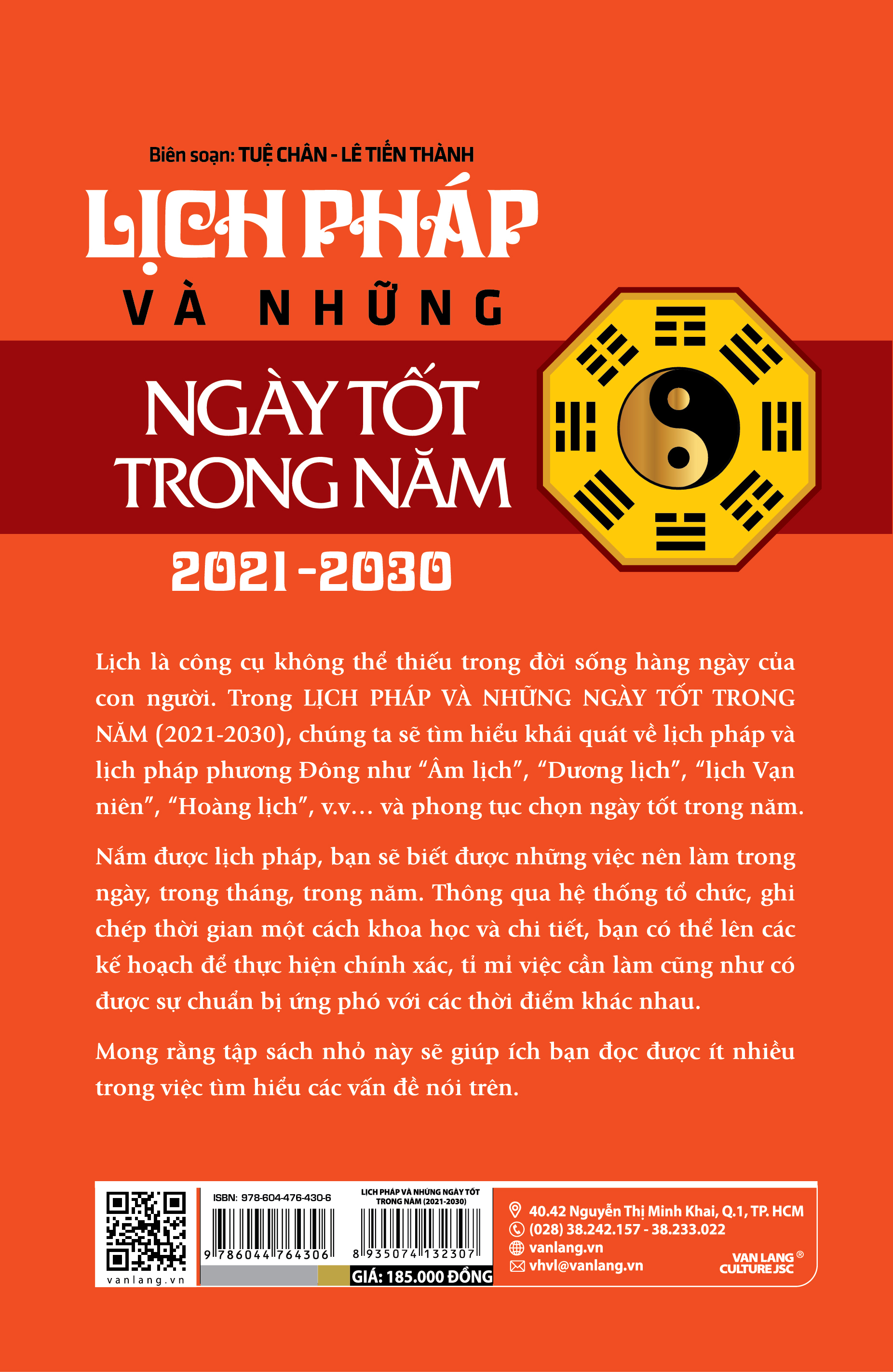 Lịch Pháp Và Những Ngày Tốt Trong Năm  2021 - 2030 - Tái Bản - Vanlangbooks