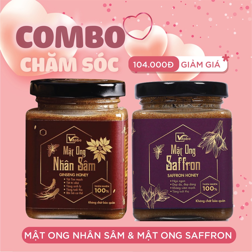 [Combo tiết kiệm] Mật Ong Nhân Sâm &amp; Mật Ong Saffron - Mật Ong Cải Thiện Sức Khỏe