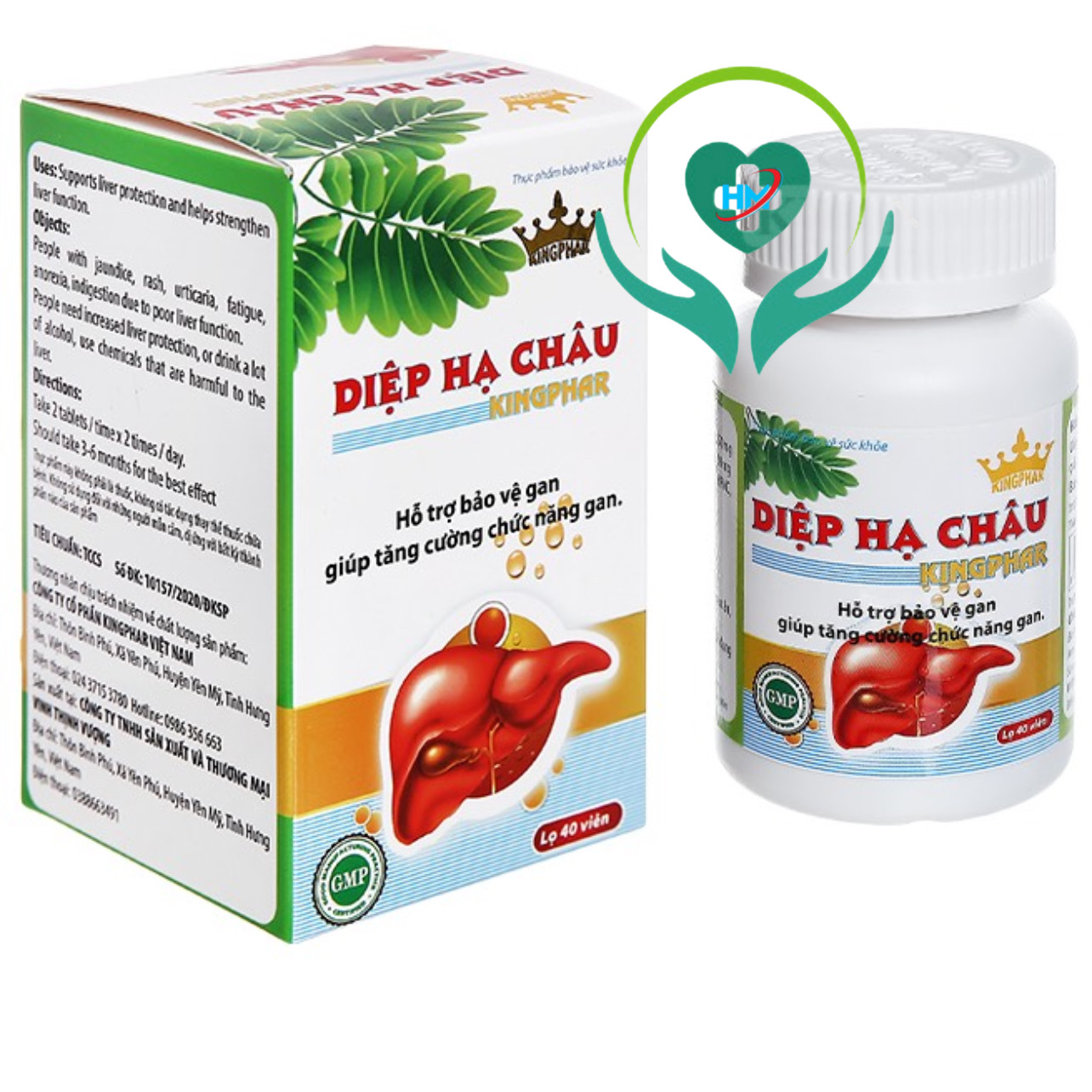 DIỆP HẠ CHÂU Kingphar -Hộp 40 viên- Giải Độc Gan, Thanh Lọc Cơ Thể