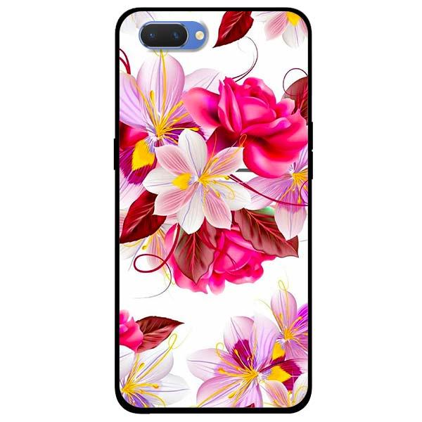 Ốp lưng dành cho Oppo A3s - A12e - Realme C1 - Realme 2 - Hoa Đỏ Nền Trắng