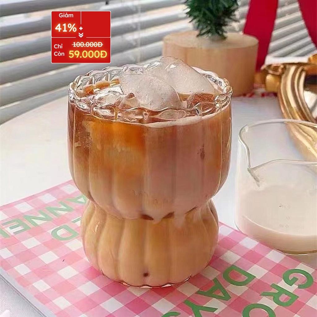 Cốc thủy tinh tuy líp , ly cốc sinh tố thủy tinh cao cấp chịu nhiệt