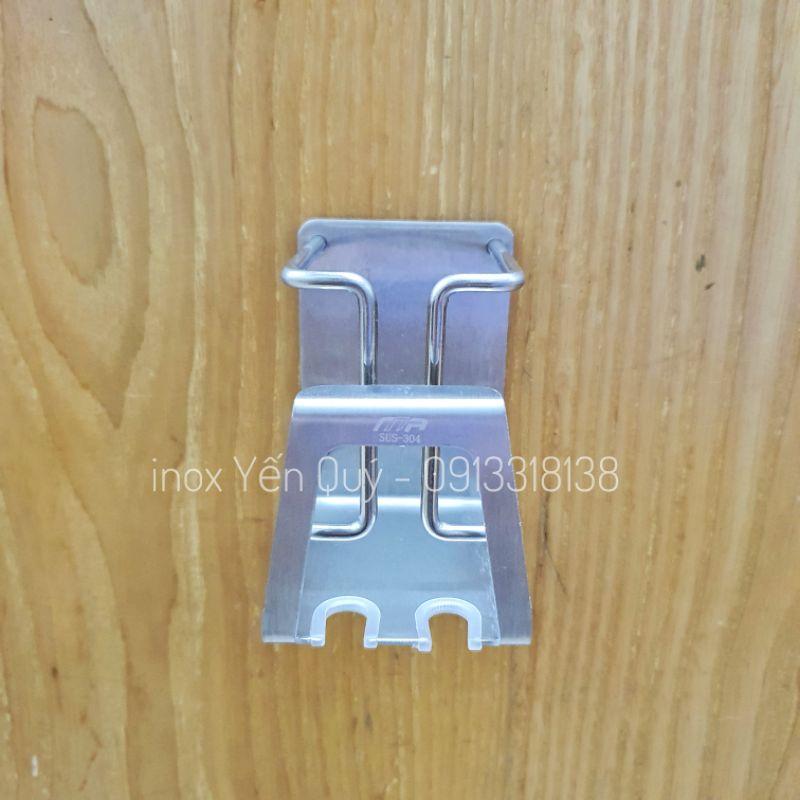 KỆ CẮM BÀN CHẢI KEM ĐÁNH RĂNG DÁN TƯỜNG INOX304