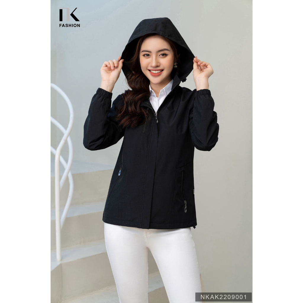 Áo Khoác Gió 3 Túi Thêu Tay NK FASHION Màu Sắc Nhã Nhặn, Thiết Kế Thanh Lịch Cho Nữ NKAK2209001