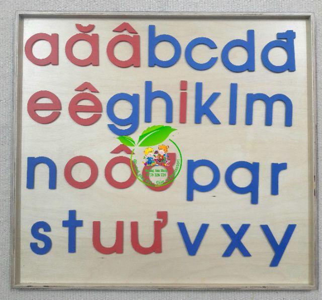 Hộp chữ cái cắt rời tiếng Việt nét in - loại to (Vietnamese mobile letter box)