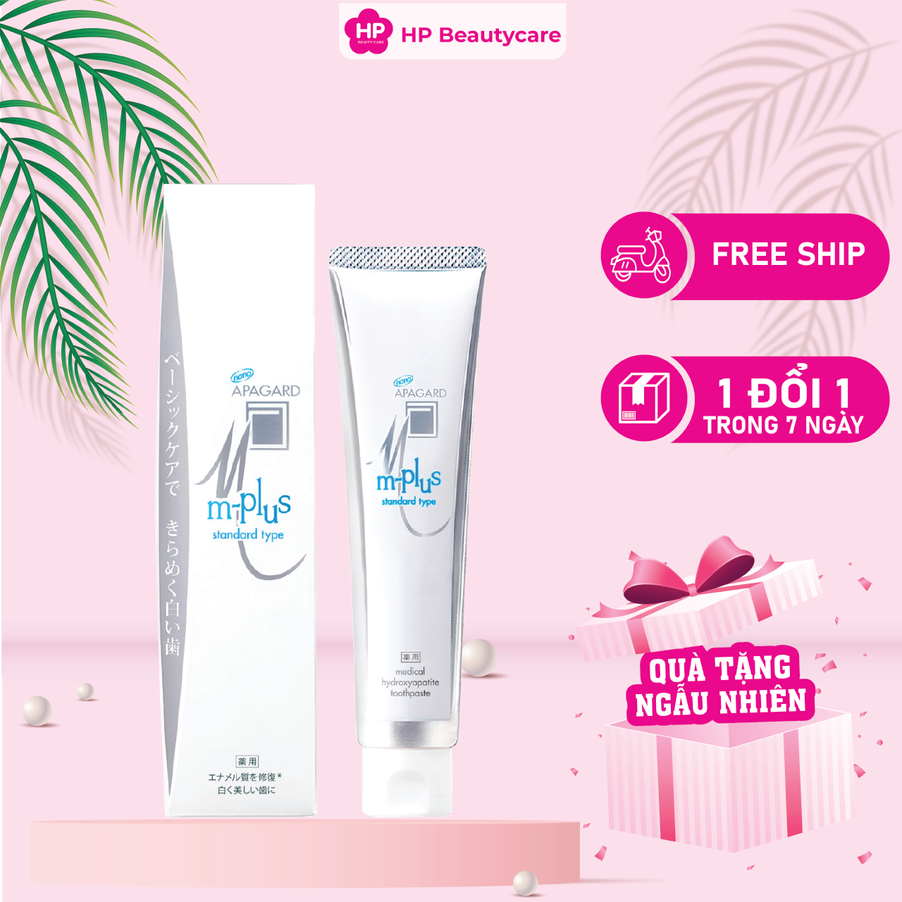 Kem Đánh Trắng Răng Apagrad  Chiết Xuất Ngọc Trai  Apagard M Plus 130g