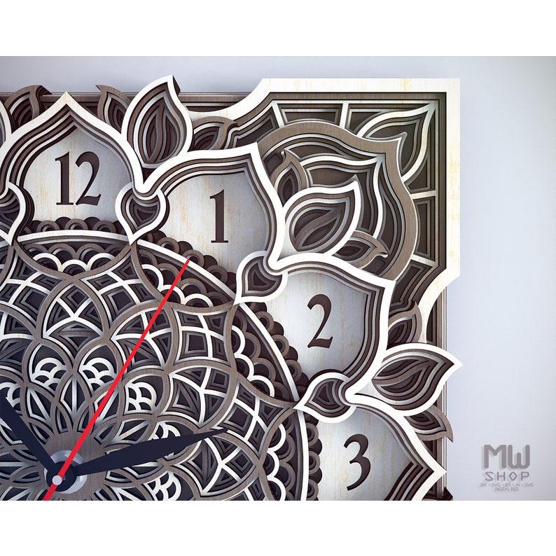 Đồng hồ trang trí kiểu mandala mẫu 20